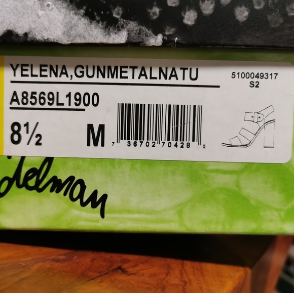 Sam Edelman Nude and Metallic Silver Chunky Heels - Picture 5 of 5